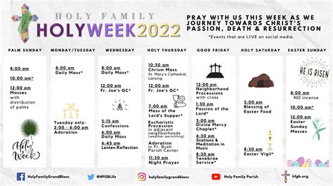 holy week date 2022|holy week services 2022.